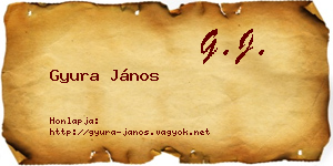 Gyura János névjegykártya