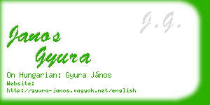 janos gyura business card